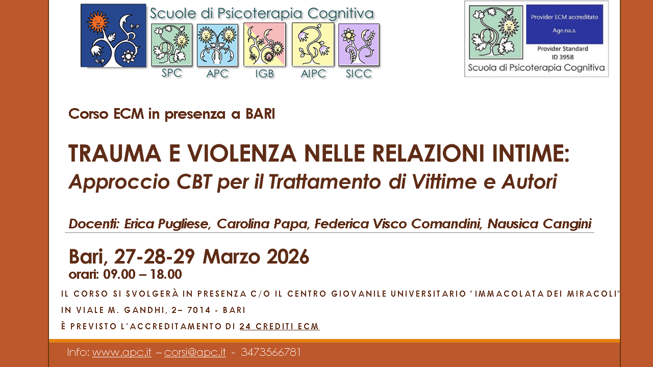 BARI - TRAUMA E VIOLENZA NELLE RELAZIONI INTIME