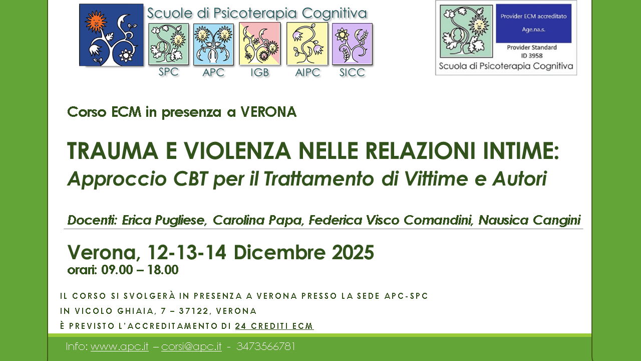VERONA - TRAUMA E VIOLENZA NELLE RELAZIONI INTIME