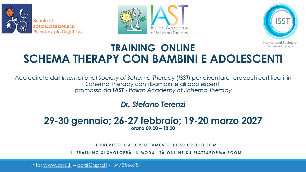 TRAINING SCHEMA THERAPY CON BAMBINI E ADOLESCENTI - I edizione 2027